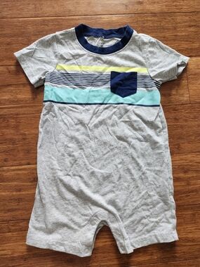 Carter's Baby Boy Pocket Romper Summer Shorts One Piece, 18 Months